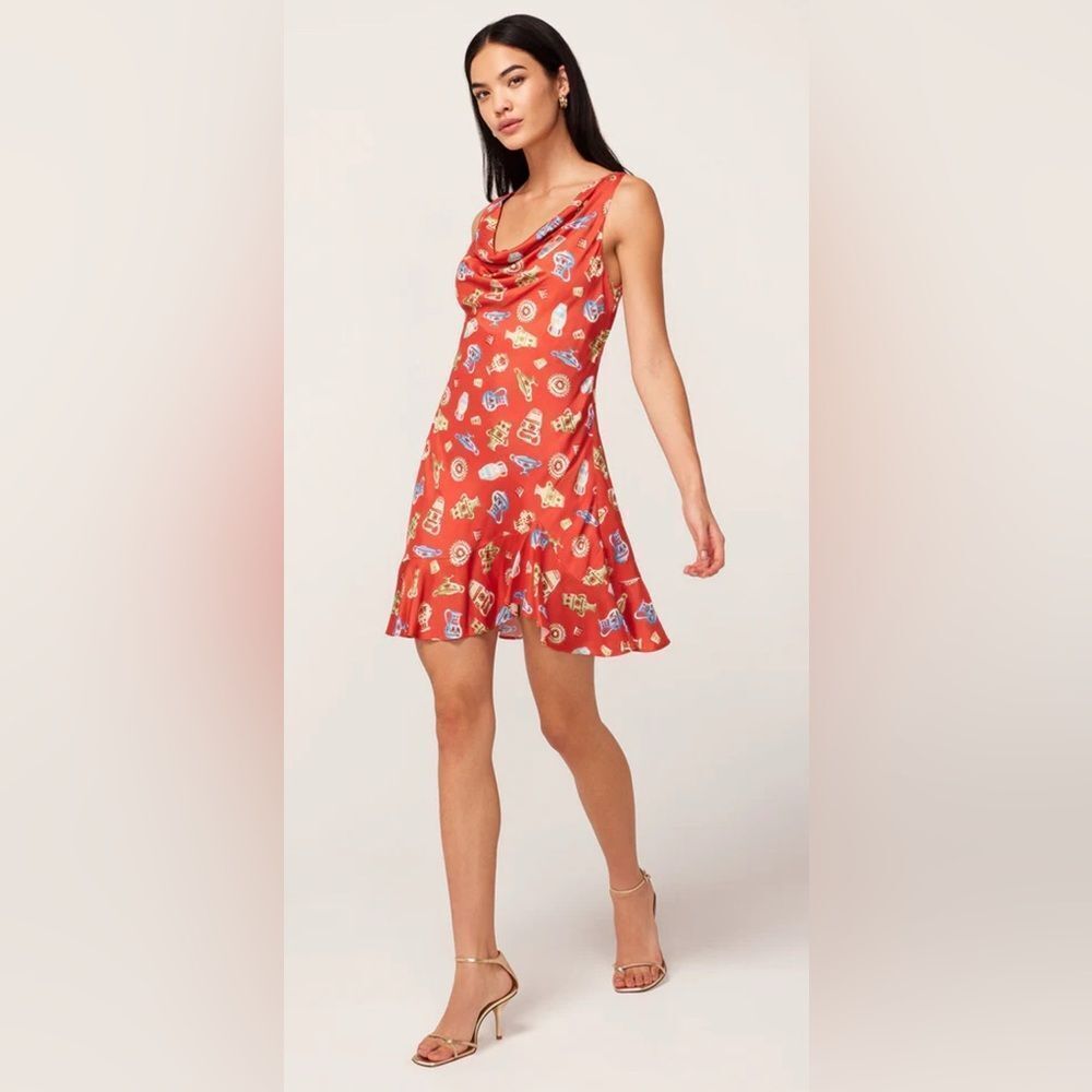 NWT Kitri Layla red mini printed dress- US size 2